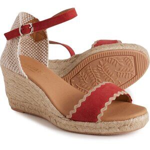 NEW PASEART ESPADRILLES Made in Spain Wedge Open-Toe Sandals - Suede 362sn